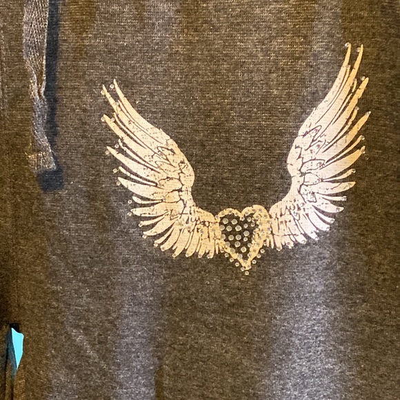 NWOT Like An Angel Vintage Juniors Large Short Sleeved Hoodie & Capri Pants Set - Picture 12 of 15